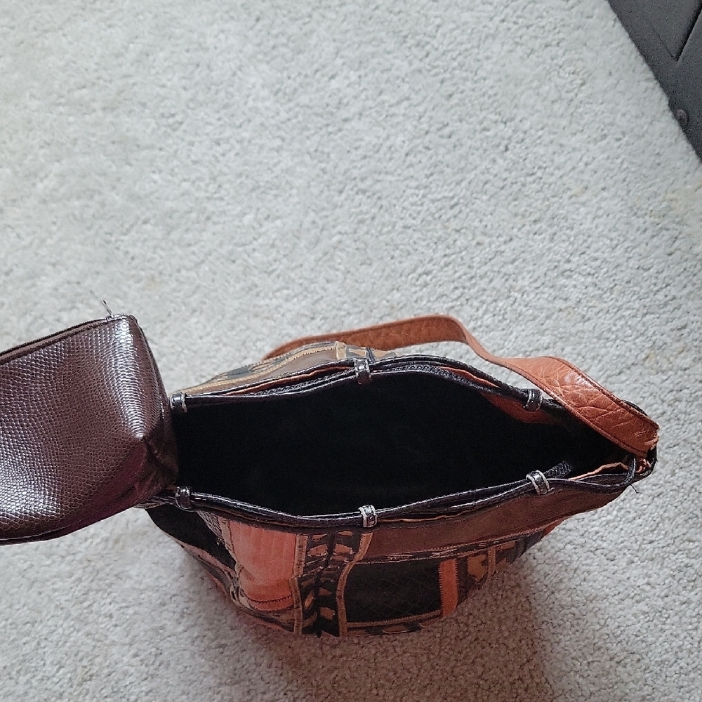 Patchwork Leather Shoulder Bag - image 4